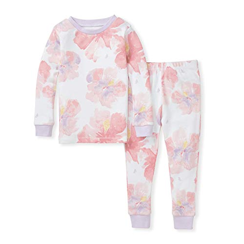 Burt's Bees Baby Baby Girls' Pajamas, Tee and Pant 2-Piece Pj Set, 100% Organic Cotton