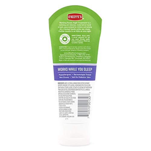 O'Keeffe's Working Hands Hand Cream, 3 Oz Tube and Night Treatment Hand Cream