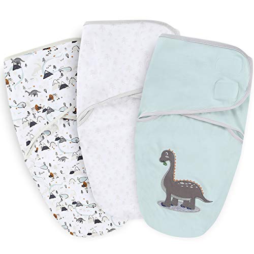 Bedsure Swaddle Blanket Baby Girl Boy, Easy Adjustable, 3 Pack Infant Sleep Sack Wrap