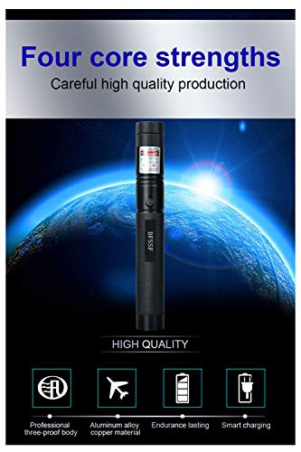 DFSSF Tactical Beam Flashlight, USB Charging Adjustable Focus with Visible Green Torch