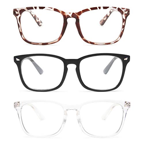 Gaoye 3-Pack Blue Light Blocking Glasses Women Men, Fashion Computer Gaming