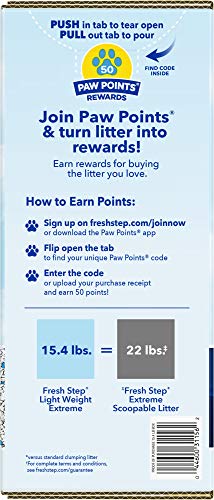 Fresh Step Lightweight Extreme Cat Litter, Scented with Febreze, 15.4 Lb