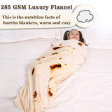 mermaker Burritos Tortilla Blanket 2.0 Double Sided 47 inches for Adult and Kids