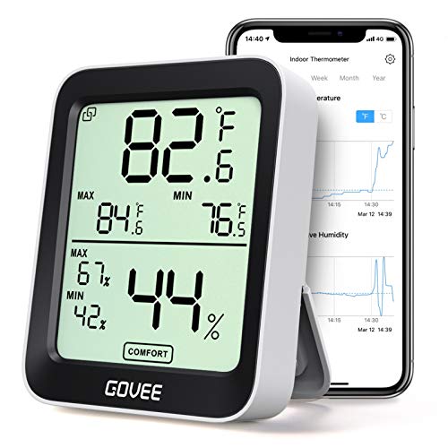 Govee Smart Hygrometer Thermometer, Bluetooth Humidity Temperature Gauge