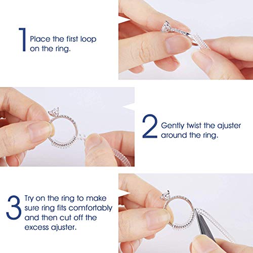 Ring Size Adjuster for Loose Rings Invisible Transparent Silicone Guard Clip