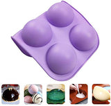 New 2 Pack 6-Cavity Semi Sphere Silicone Mold, Baking Mold for Making Hot Chocolate Bomb, Cake, Jelly, Dome Mousse