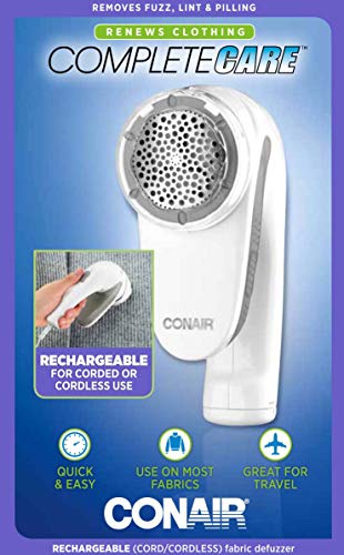 Conair Rechargeable Fabric Defuzzer/Shaver, White