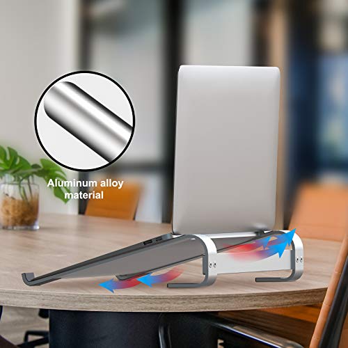 Laptop Stand for Desk, SOQOOL Computer Stand Riser for Desk,Ventilated Ergonomic