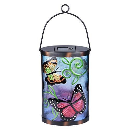 VCUTEKA Solar Hanging Lanterns Outdoor Garden Waterproof LED Butterfly Lights