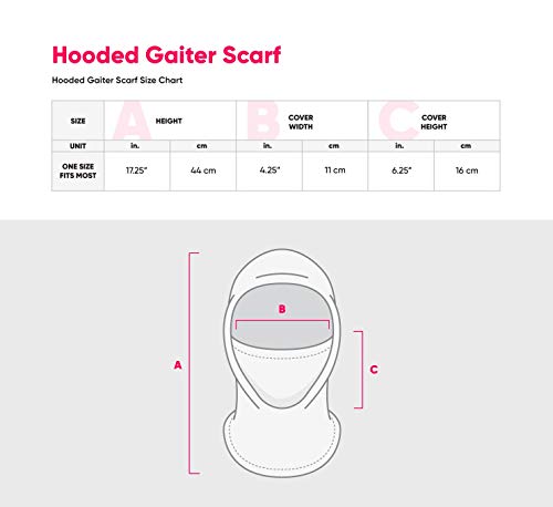 FOCO Arizona Cardinals NFL Black Hooded Gaiter, Adult (SVNFGRHDSN)