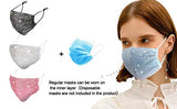 Sparkly Rhinestone Mesh Face Mask for Women Crystal Masquerade Face Masks