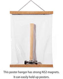 Magnetic Poster Frame Hanger, Natural Teak, Poster Hanger for Photos, Pictures
