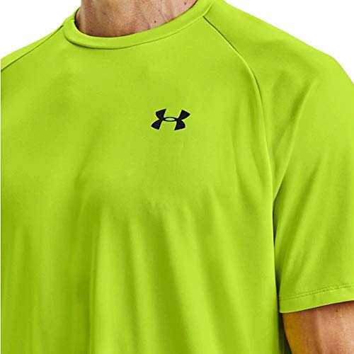 Under Armour Men's Tech 2.0 Short Sleeve T-Shirt , Green Citrine (394)/Black , X-Small
