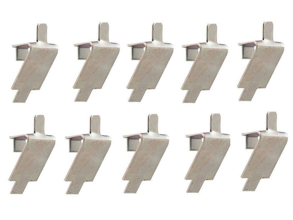 YuXuan Pavilion (10 Pack) Stainless Steel Shelf Support, Pilaster Clip Square Slot Traulsen 344-08982-0