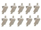 YuXuan Pavilion (10 Pack) Stainless Steel Shelf Support, Pilaster Clip Square Slot Traulsen 344-08982-0