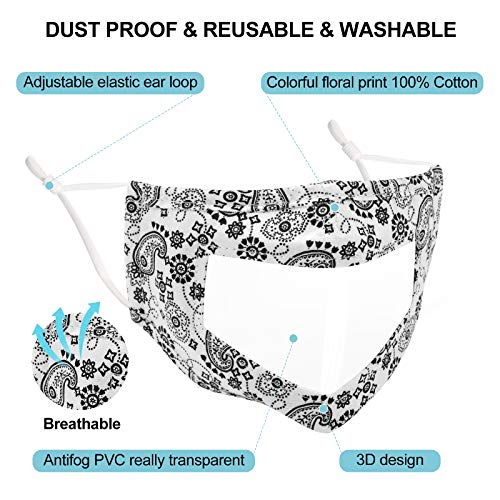 No Fog Clear Face Mask Dust Proof Cloth Nose Wire Covering Visible Expression Deaf
