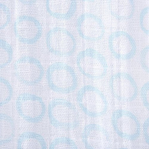 HALO 100% Cotton Muslin Sleepsack Wearable Blanket, Circles Turquoise, Large