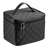 Makeup Cases With Big Clear Mirror Train Cases Full Of Capacity Cosmetic Travel Bag For Organize Makeups(Black)