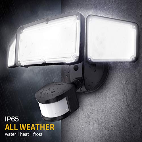 Amico 3 Head LED Security Lights Motion Sensor Outdoor Adjustable 40W, 3500LM