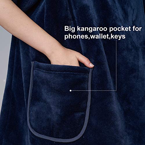 Eheyciga Blanket Hooded with Sleeves and Pocket- Soft Fleece Hoodie Blanket