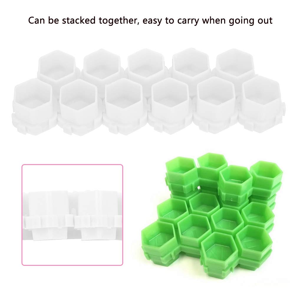 200Pcs Tattoo Ink Cups, Tattoo Pigment Ink Caps Honeycomb Shape Pigment Holder Cups Permanent Makeup Supplies For Tattooing Tattoo Machine (01#)
