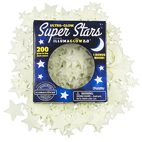 Ultra Glow in the Dark Stars; 200 Count w/ Bonus Moon