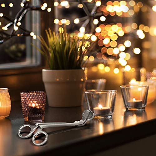 CHEFBEE Candle Wick Trimmer, Polished Stainless Steel Wick Clipper Cutter, Scissors