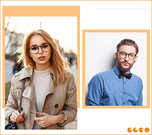 IBOANN 3 Pack Blue Light Blocking Glasses Women/Men, Round Fashion Retro Frame