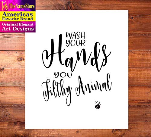 Bathroom Quotes and Sayings Art Prints | Set of Four Photos 8x10 Unframed | Great Gift