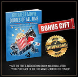 100 Movies Scratch Off Poster - Top Movie Bucket List Poster with Scratching Tool- Bonus