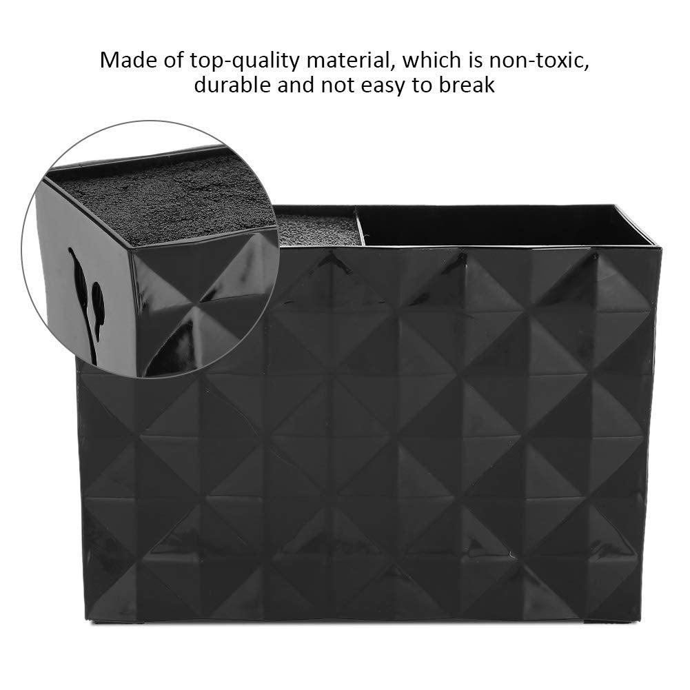 Barber Shop Double Case Professional Hairdresser Scissor Combs Clips Holder Rack Hairdressing Tools Accessories Storage Case Large Capacity Pet Groomer Box(Black)