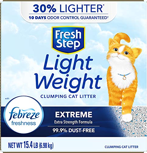 Fresh Step Lightweight Extreme Cat Litter, Scented with Febreze, 15.4 Lb