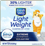 Fresh Step Lightweight Extreme Cat Litter, Scented with Febreze, 15.4 Lb
