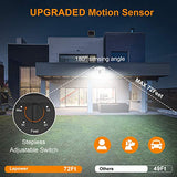 LEPOWER 1600LM LED Solar Security Lights Motion Outdoor, Super Bright Solar Motion