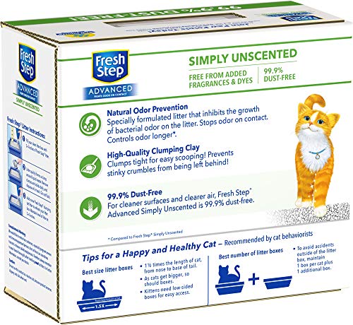 Fresh Step Advanced Simply Unscented Clumping Cat Litter, Recommended by Vets