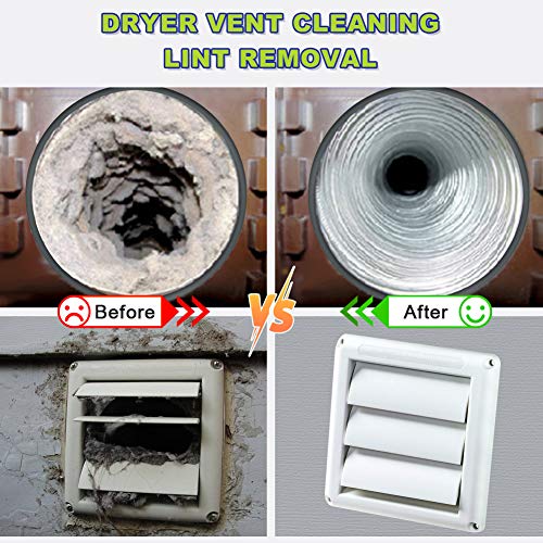 Dryer Vent Cleaner Kit Vacuum Hose Attachment Brush Lint Remover Power Washer