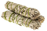 Premium California White Sage 4 Inch Smudge Sticks - 3 Pack. Use for Home Cleansing