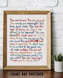 "You Are Enough-Loved-Important"- Inspirational Wall Art Print- 8 x 10" Ready