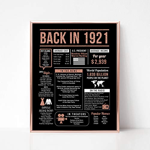 Katie Doodle Rose Gold 100th Birthday Party Decorations Supplies Anniversary Card Gifts