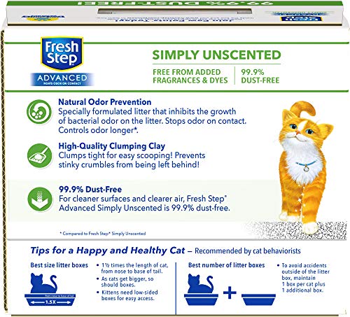 Fresh Step Advanced Simply Unscented Clumping Cat Litter, Recommended by Vets