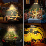 OYOCO Warm White Patio Umbrella Light 3 Brightness Modes Cordless 28 LED Lights