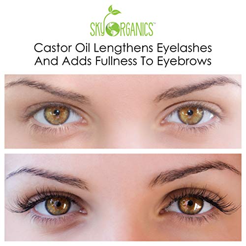 Castor Oil USDA Organic Cold-Pressed (16oz) 100% Pure Hexane-Free Castor Oil