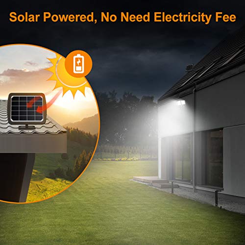 LEPOWER 1600LM LED Solar Security Lights Motion Outdoor, Super Bright Solar Motion