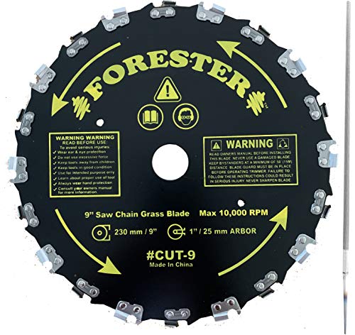 Forester Chainsaw Tooth 9" Brush Blade with 3/16" Round File 2 Piece Bundle