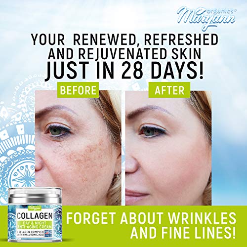 Maryann Organics Collagen Cream - Anti Aging Face Moisturizer - Day & Night