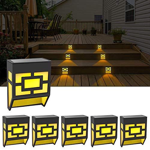 Solar Lights Outdoor, Outdoor Decorative Waterproof LED Fence Lights Solar Deck