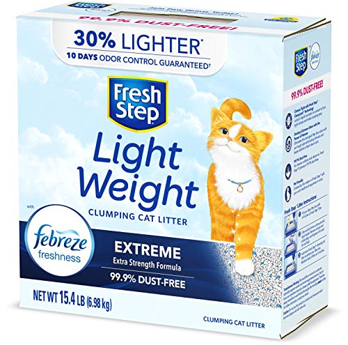 Fresh Step Lightweight Extreme Cat Litter, Scented with Febreze, 15.4 Lb