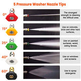 MATCC Foam Cannon Wash Gun Kit Pressure Washer Gun with 5 Nozzle Tips Snow Foam