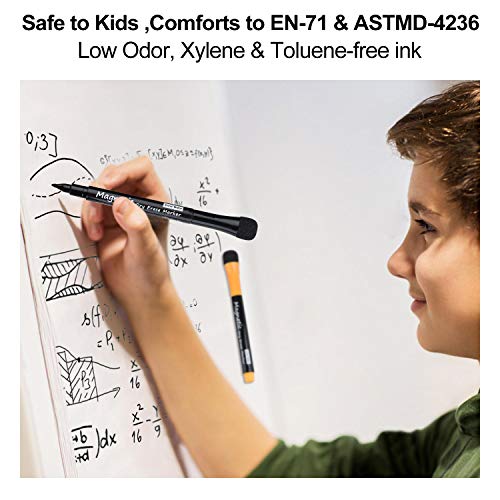 Magnetic Dry Erase Markers, Browill Fine Tip Low Odor Whiteboard Markers