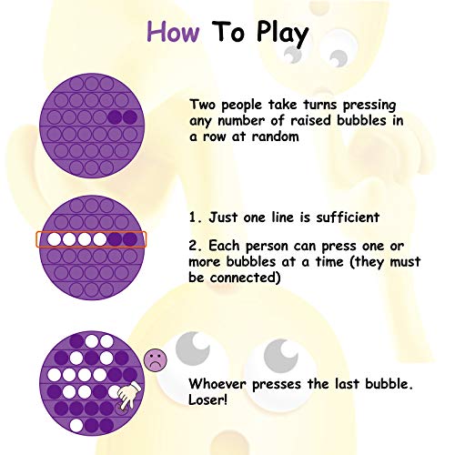 CAMTOA Push Pop Bubble Fidget Sensory Toy 2 PCS, Pop Fidget Toy